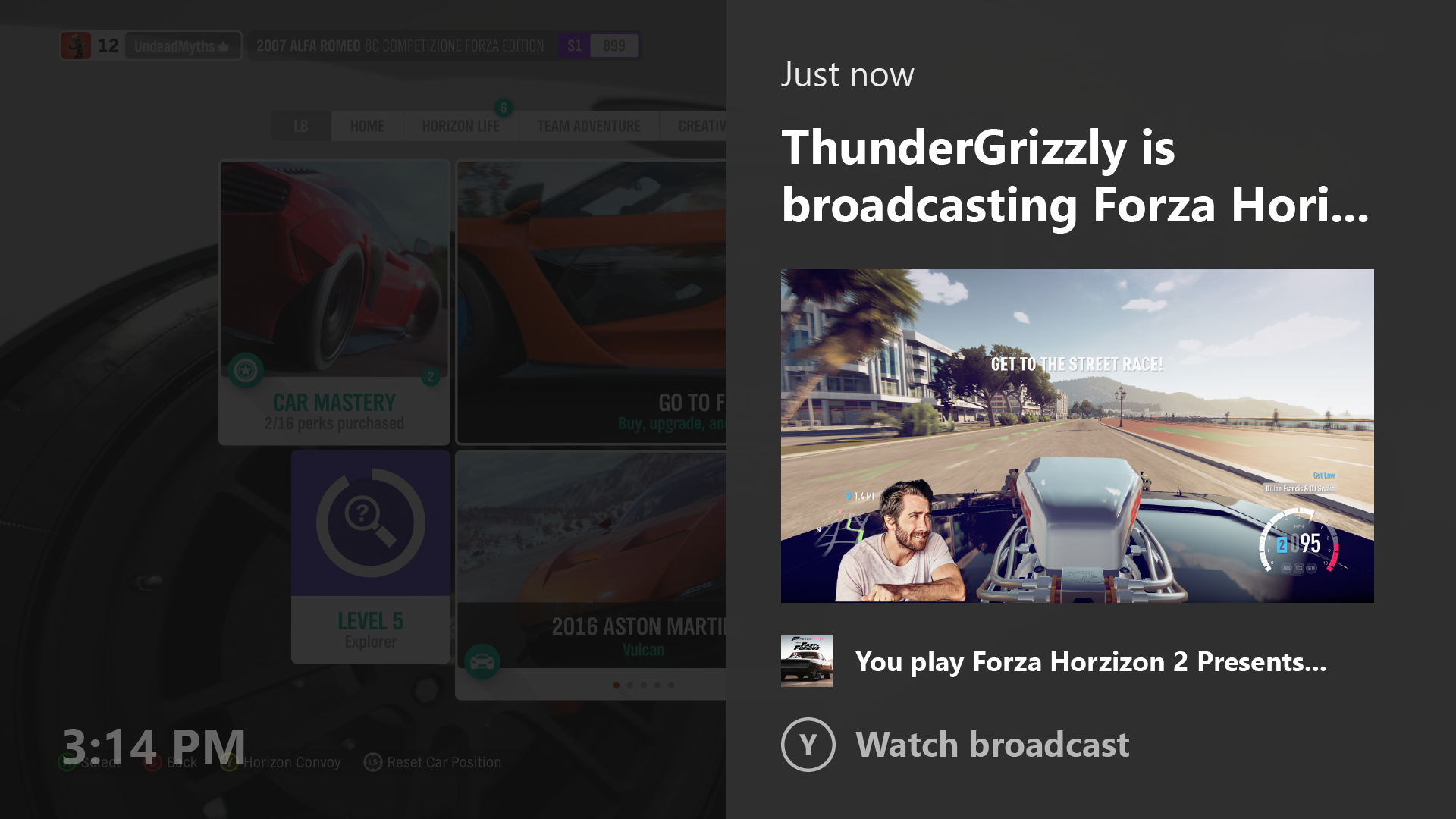Xbox One Notifications in Idle Mode