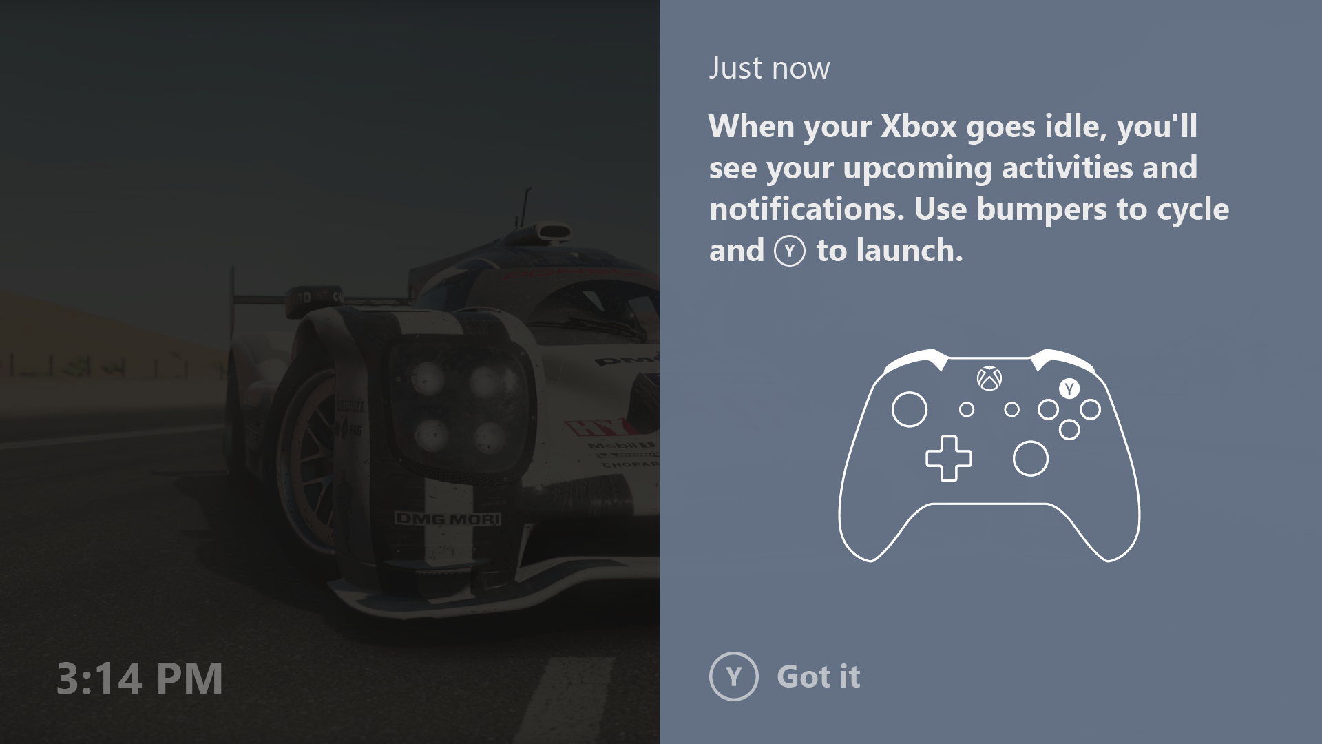 Xbox One Notifications in Idle Mode
