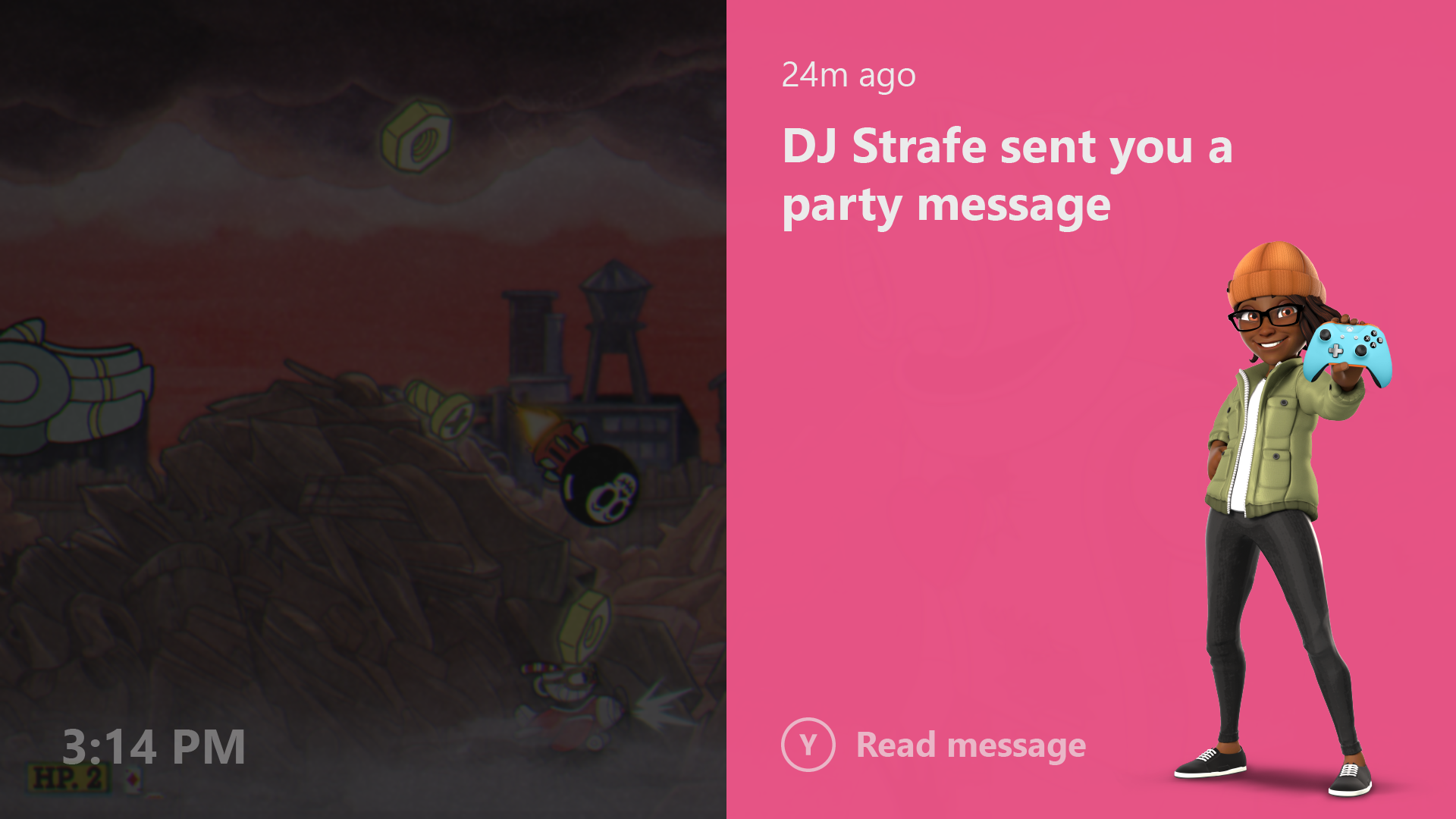 Xbox One Notifications in Idle Mode