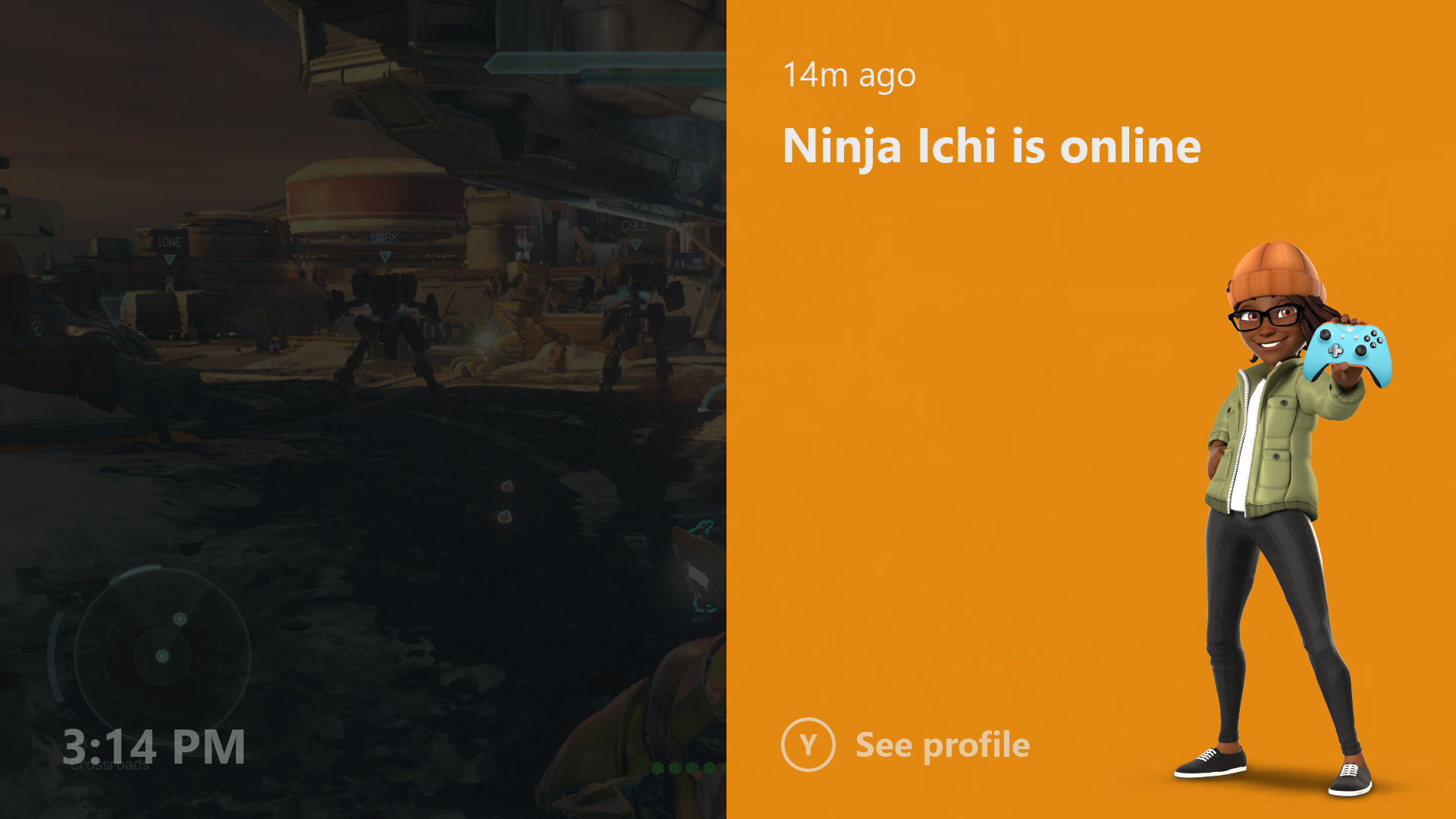 Xbox One Notifications in Idle Mode