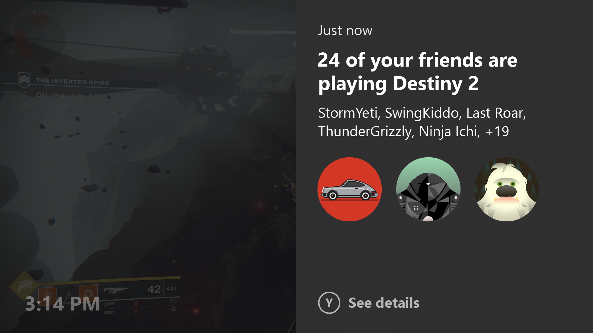 Xbox One Notifications in Idle Mode