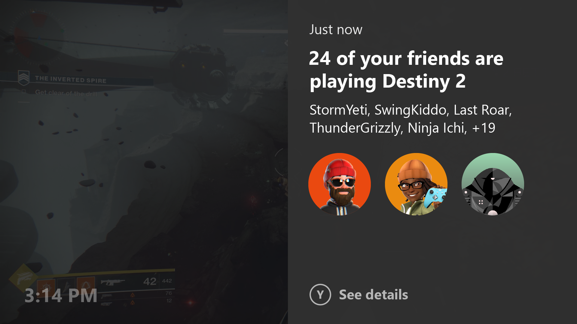 Xbox One Notifications in Idle Mode