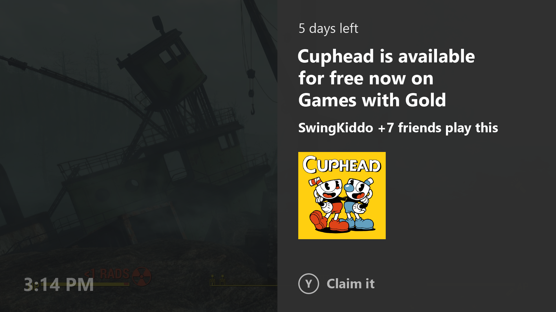Xbox One Notifications in Idle Mode