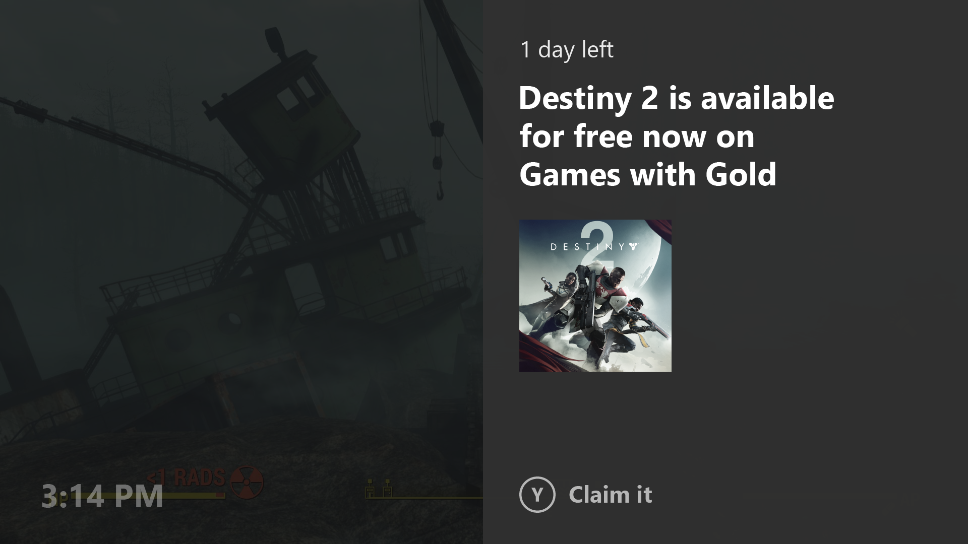 Xbox One Notifications in Idle Mode